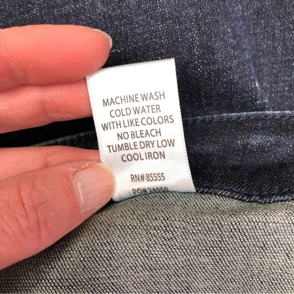 Pistola Arielle moto dark rinse skinny jeans decorative zippers front seam 30 - Picture 5 of 7